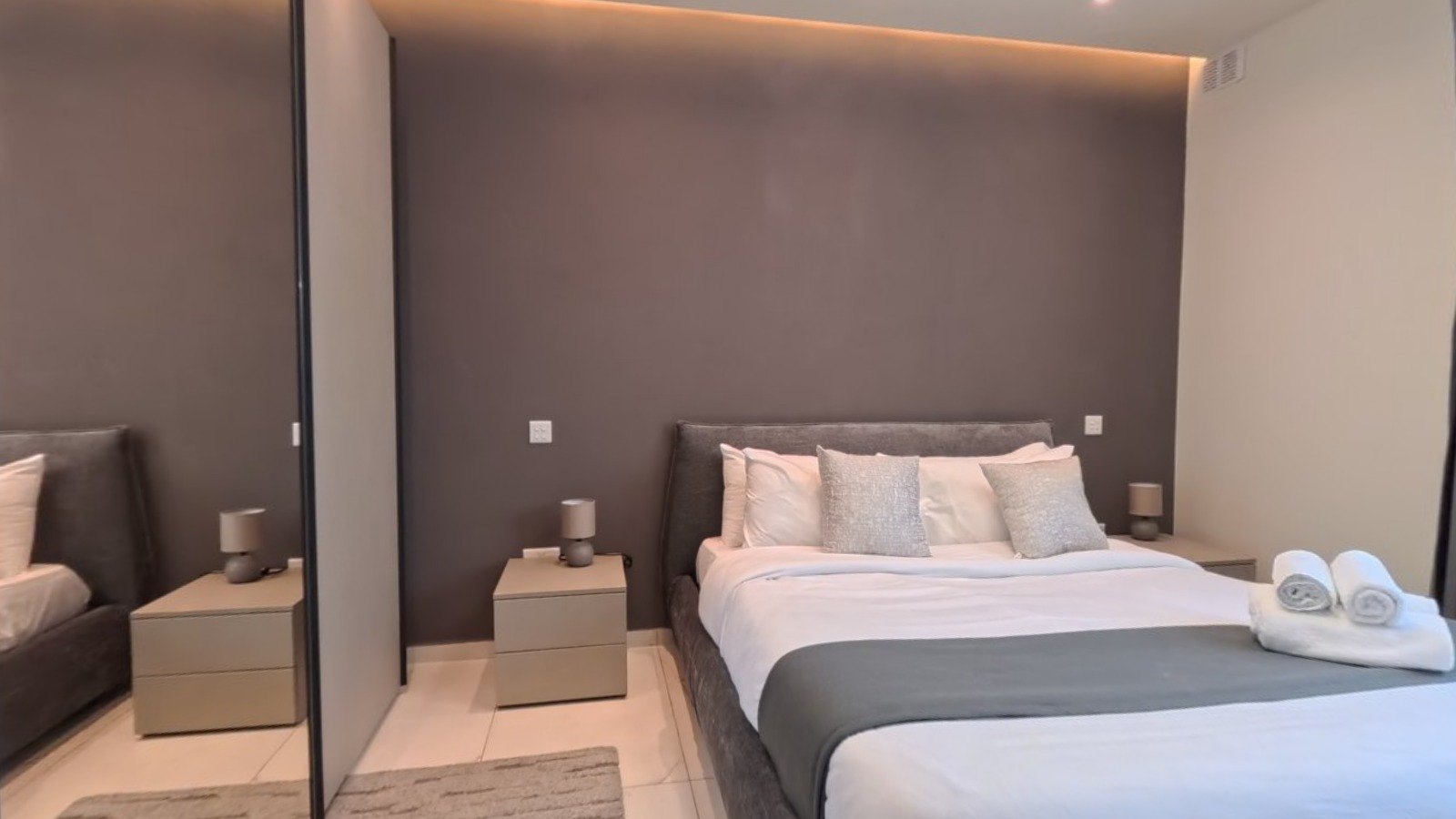 Bedroom of the demo house